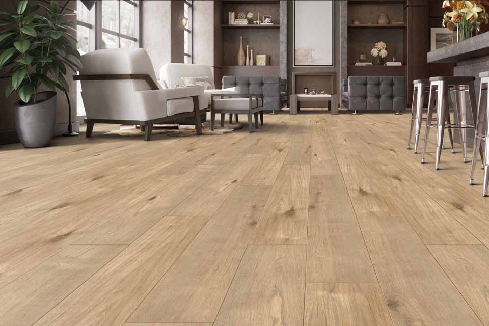 wood look laminate in living room